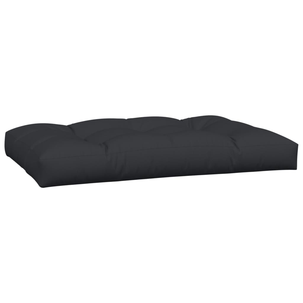 vidaXL Coussins de palette 2 pcs Noir Tissu