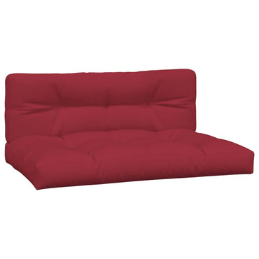 vidaXL Coussins de palette 2 pcs. Tissu Rouge bordeaux