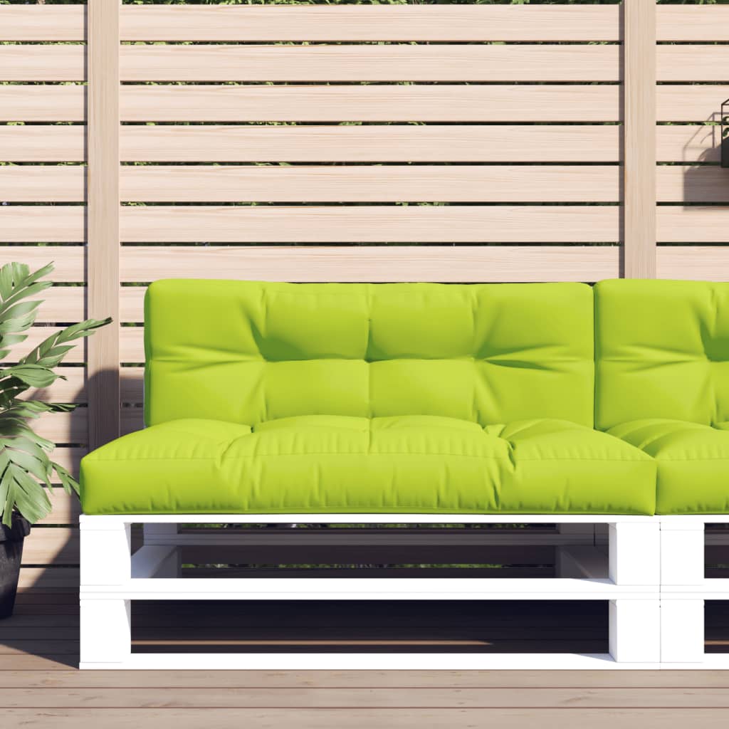 vidaXL Coussins de palette 2 pcs Vert vif Tissu