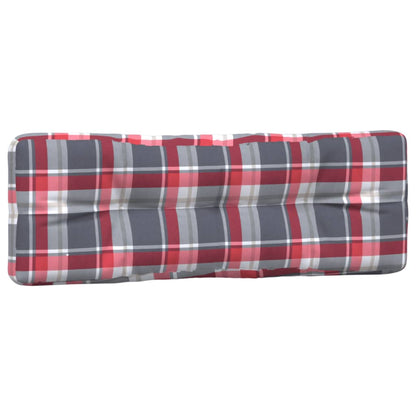 vidaXL Coussins pour palette 2 pcs Rouge à carreaux Tissu