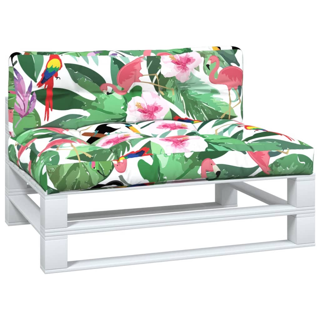 vidaXL Coussins de palette 2 pcs Multicolore Tissu