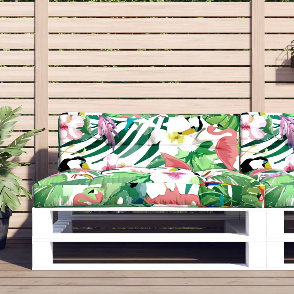 vidaXL Coussins de palette 2 pcs Multicolore Tissu