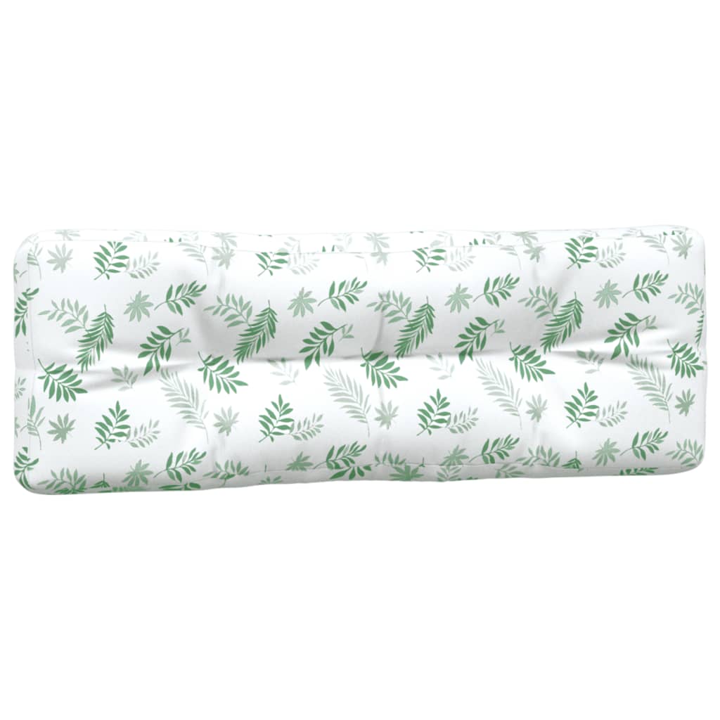 vidaXL Coussins de palettes 2 pcs Tissu motif feuilles