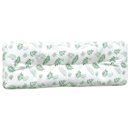 vidaXL Coussins de palettes 2 pcs Tissu motif feuilles