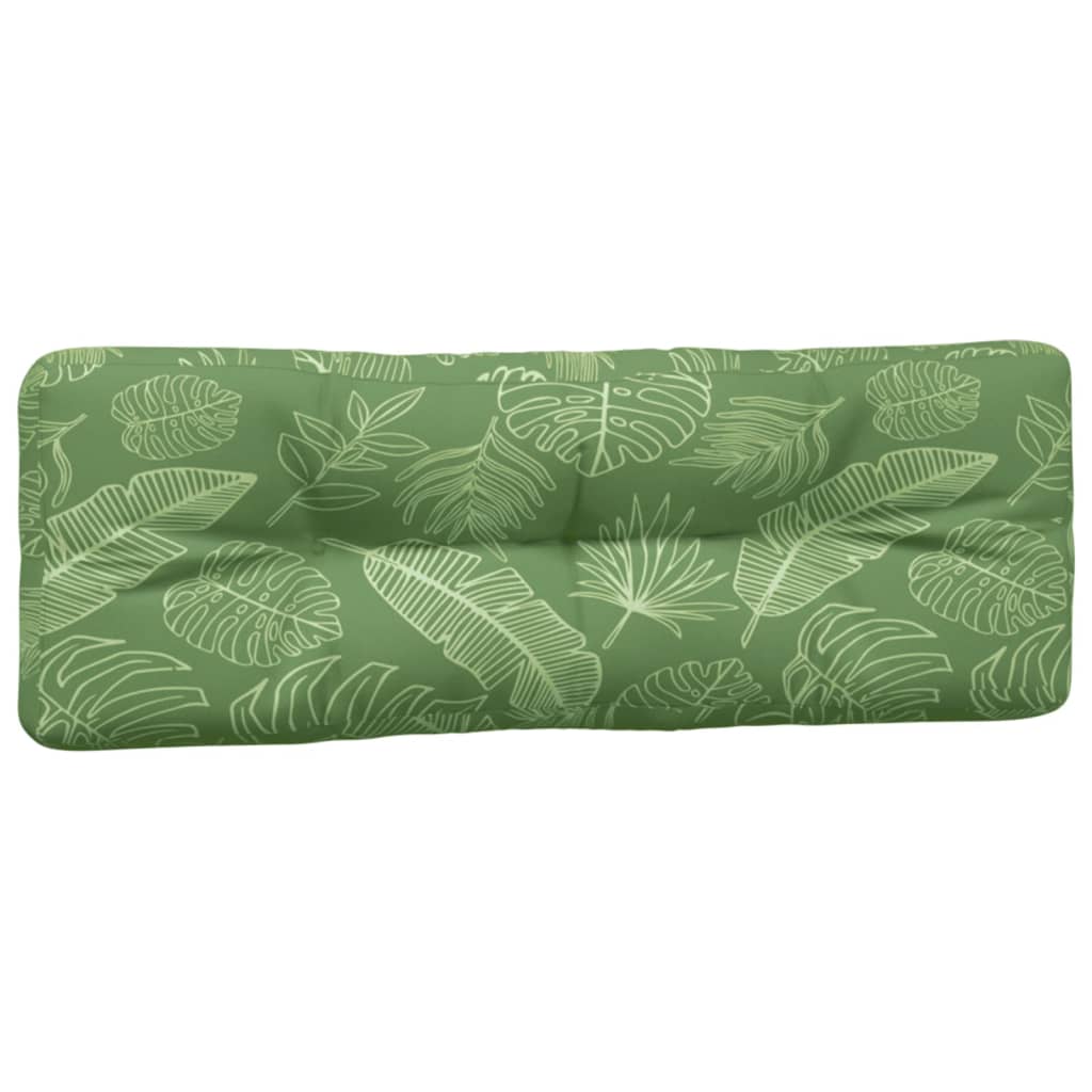 vidaXL Coussins de palettes 2 pcs Tissu motif feuilles