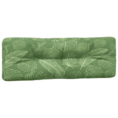 vidaXL Coussins de palettes 2 pcs Tissu motif feuilles