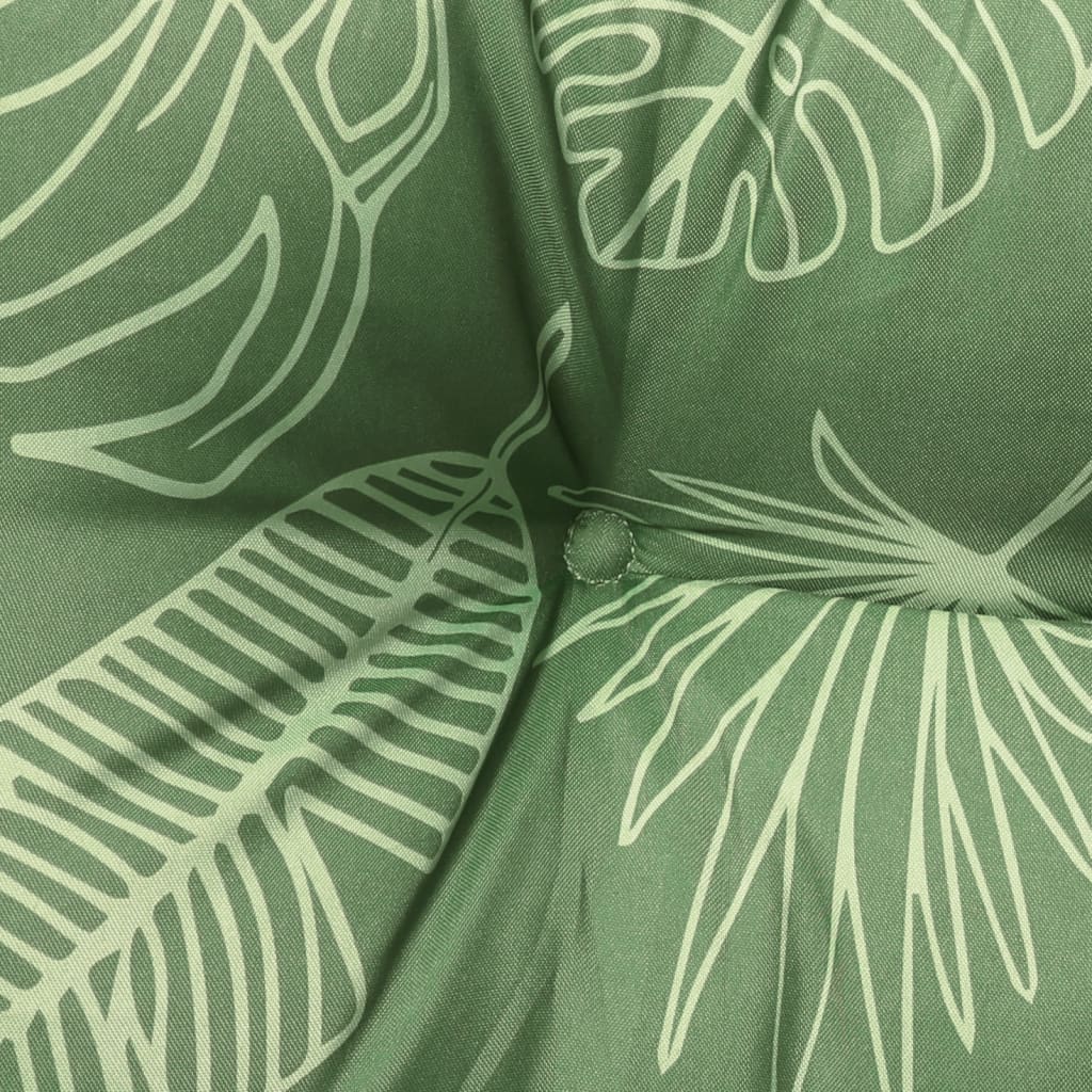 vidaXL Coussins de palettes 2 pcs Tissu motif feuilles