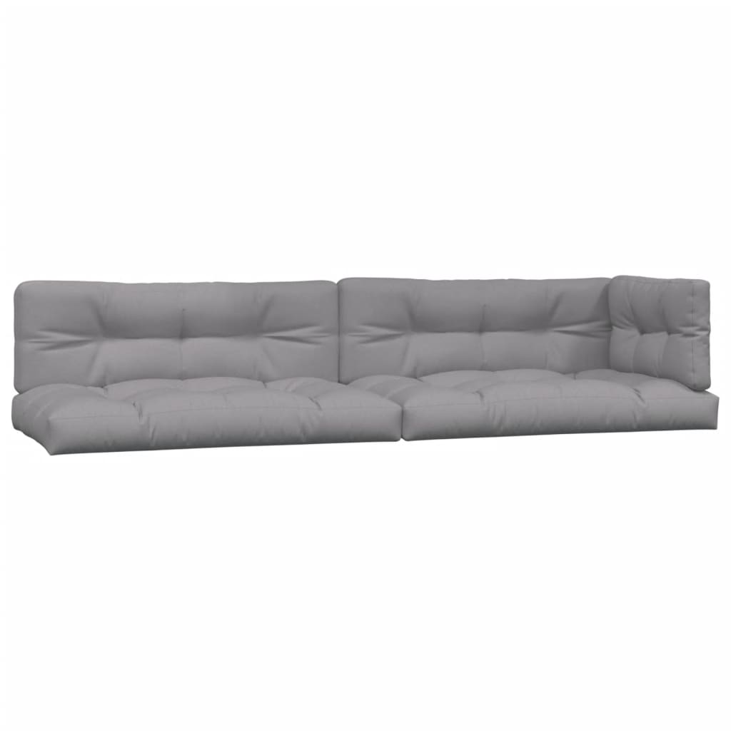 vidaXL Coussins de palette 5 pcs Gris Tissu