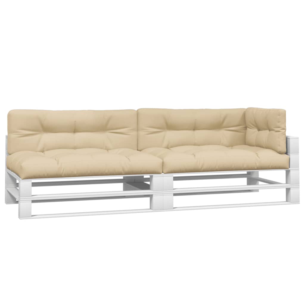 vidaXL Coussins de palette 5 pcs Tissu beige