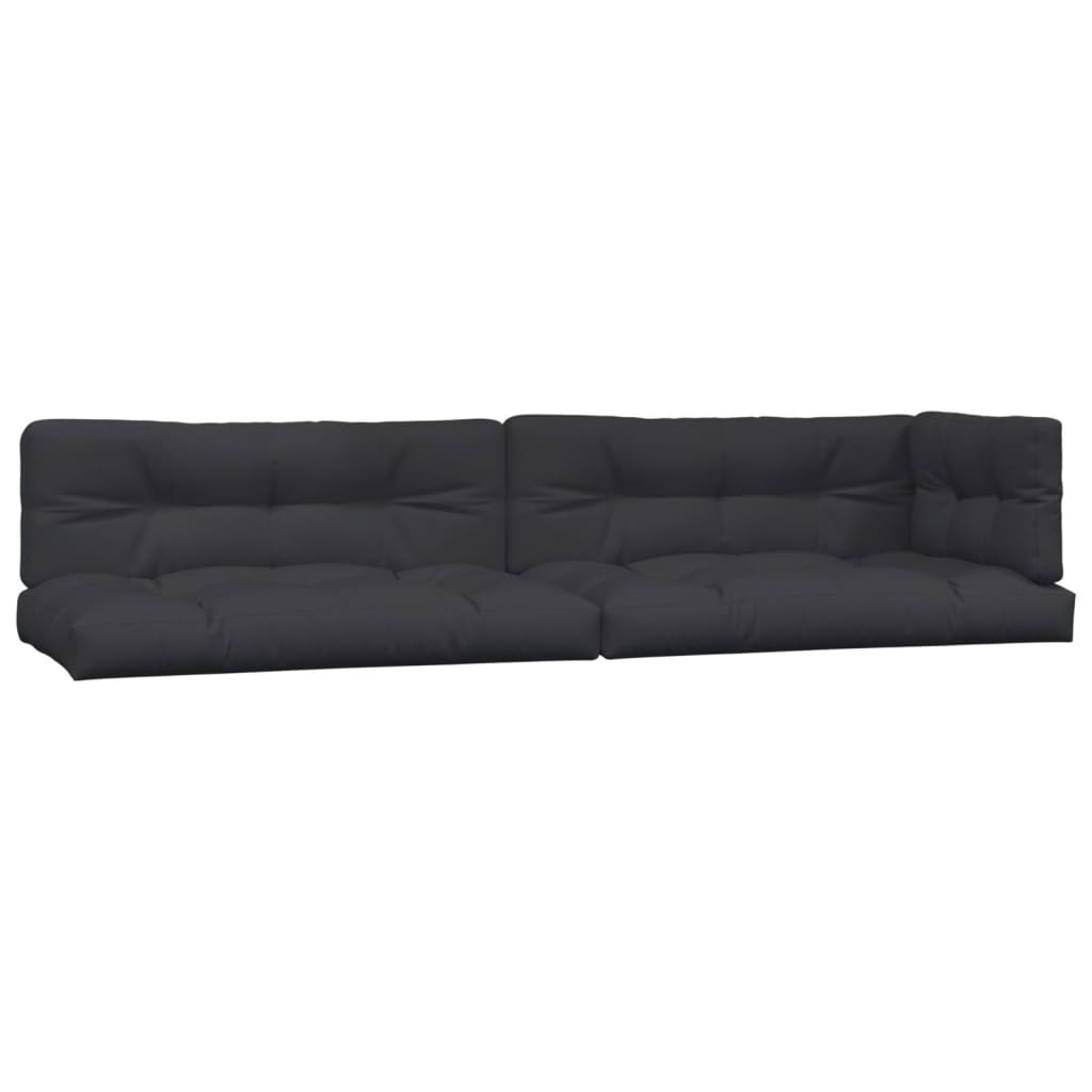 vidaXL Coussins de palette 5 pcs Tissu noir