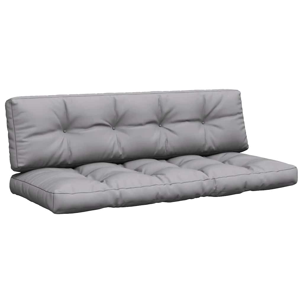 vidaXL Coussins pour palettes 2 pcs Gris Tissu