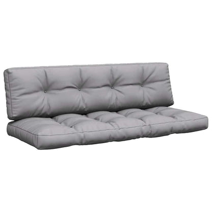 vidaXL Coussins pour palettes 2 pcs Gris Tissu