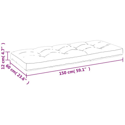 vidaXL Coussins de palette 2 pcs Crème Tissu