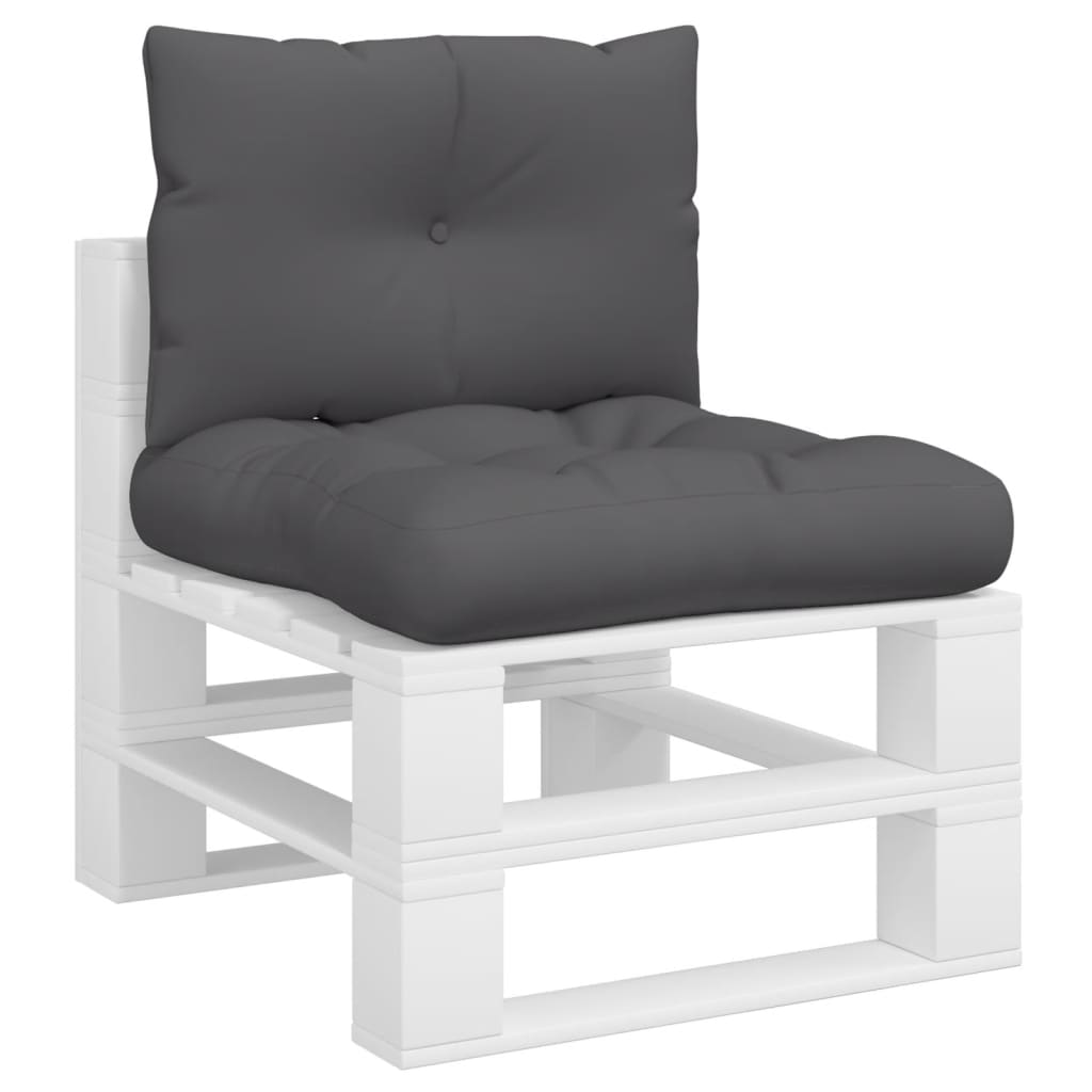 vidaXL Coussins de palette 2 pcs Anthracite Tissu
