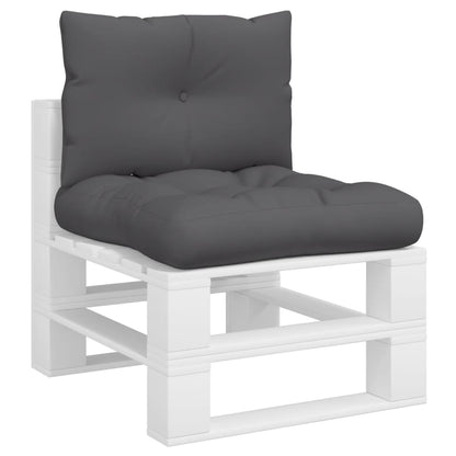 vidaXL Coussins de palette 2 pcs Anthracite Tissu