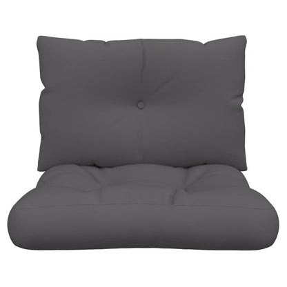 vidaXL Coussins de palette 2 pcs Anthracite Tissu