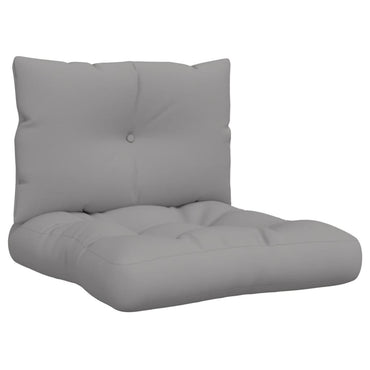 vidaXL Coussins pour palettes 2 pcs Gris Tissu