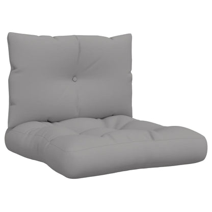 vidaXL Coussins pour palettes 2 pcs Gris Tissu