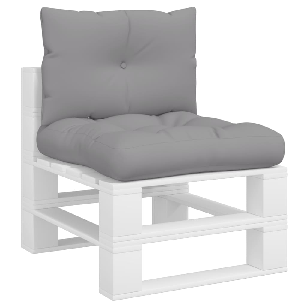 vidaXL Coussins pour palettes 2 pcs Gris Tissu