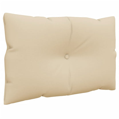 vidaXL Coussins de palette 2 pcs Beige Tissu