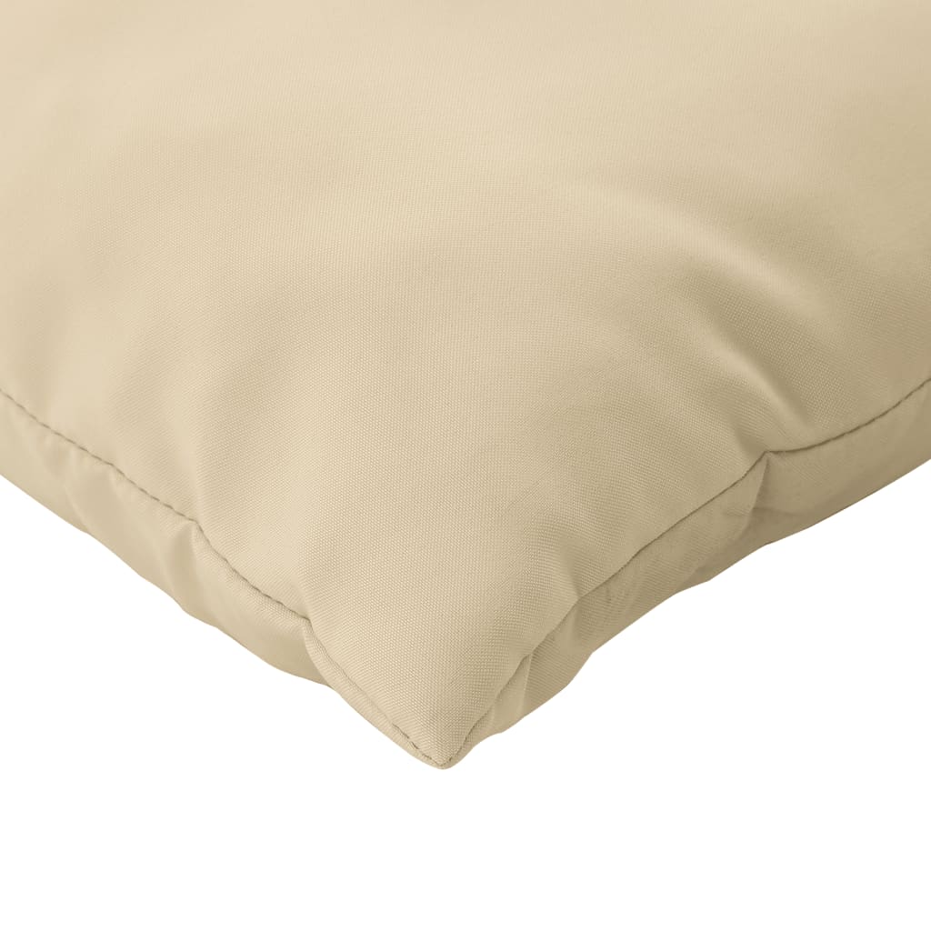 vidaXL Coussins de palette 2 pcs Beige Tissu