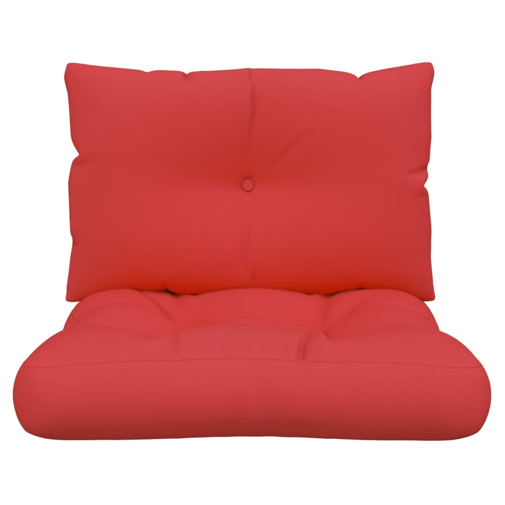 vidaXL Palettenkissen 2-tlg. Rot Stoff