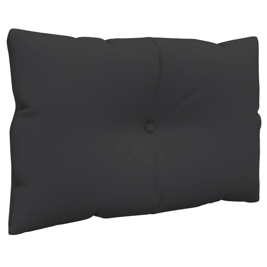 vidaXL Palettenkissen 2-tlg. Schwarz Stoff