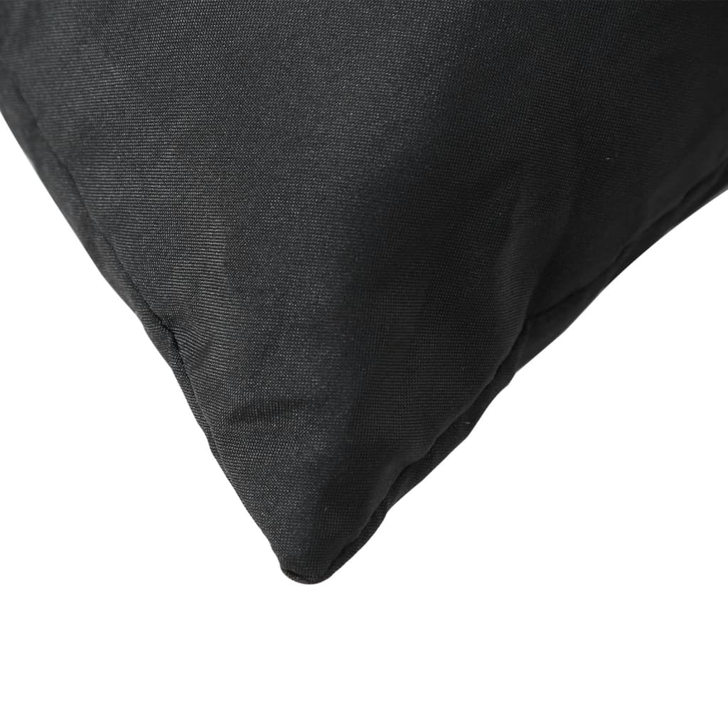 vidaXL Palettenkissen 2-tlg. Schwarz Stoff