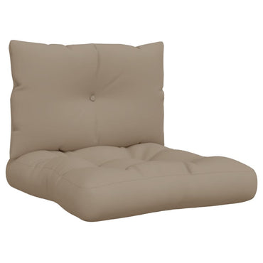 vidaXL Coussins pour palette 2 pcs Tissu taupe