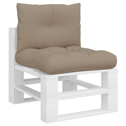vidaXL Coussins pour palette 2 pcs Tissu taupe