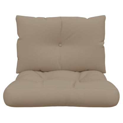 vidaXL Coussins pour palette 2 pcs Tissu taupe