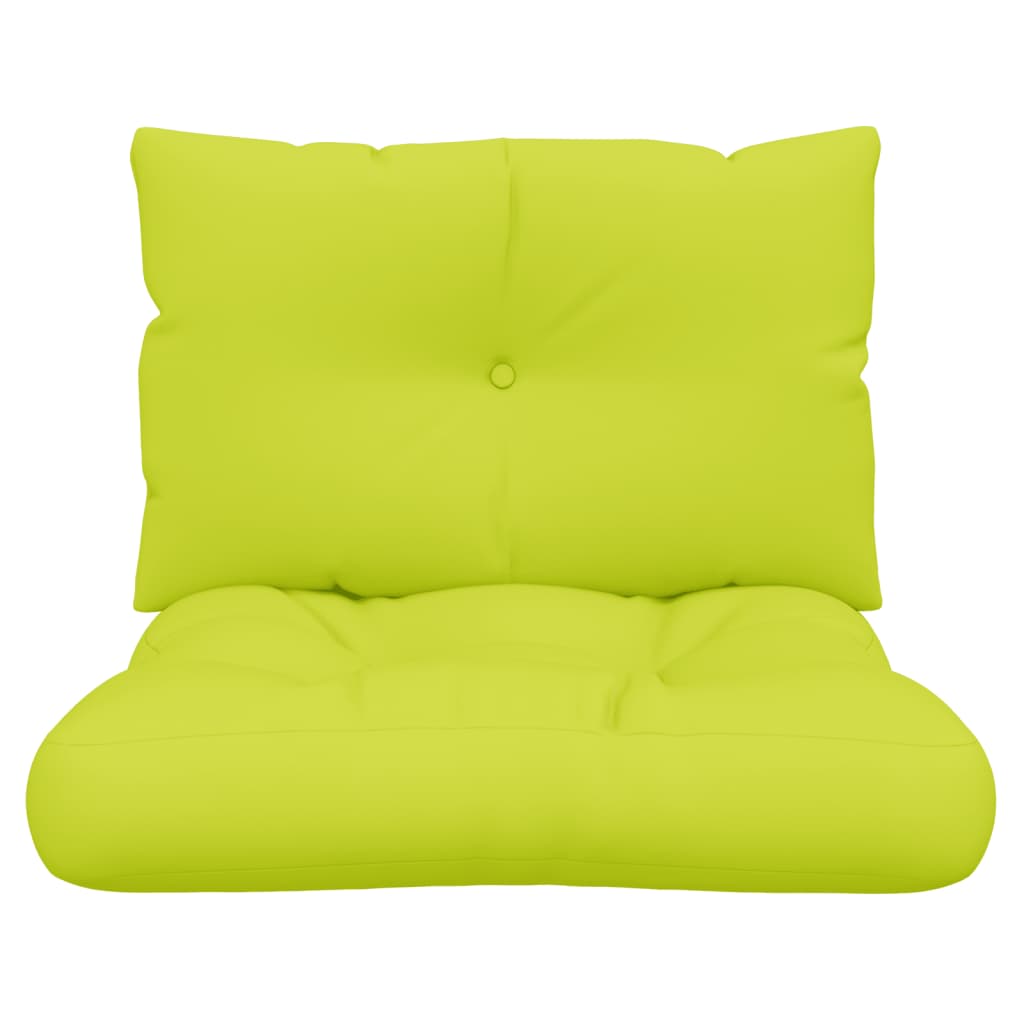 vidaXL Coussins de palette 2 pcs Vert vif Tissu