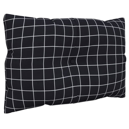 vidaXL Palettenkissen 2 Stk. Schwarz Karomuster Oxford-Gewebe