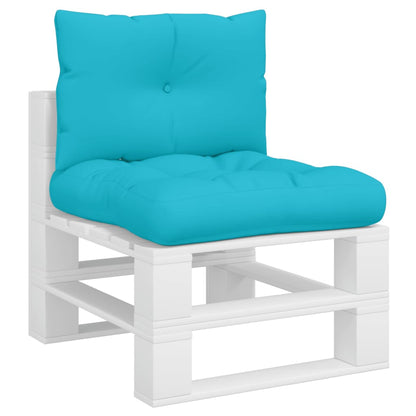 vidaXL Coussins de palette 2 pcs Turquoise Tissu Oxford