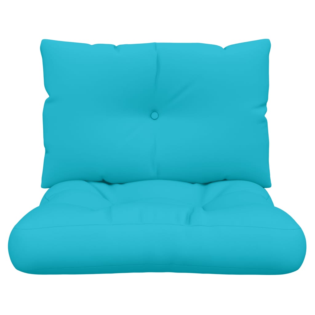 vidaXL Coussins de palette 2 pcs Turquoise Tissu Oxford