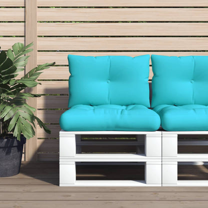 vidaXL Coussins de palette 2 pcs Turquoise Tissu Oxford