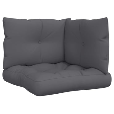 vidaXL Coussins de palette 3 pcs Gris anthracite Tissu