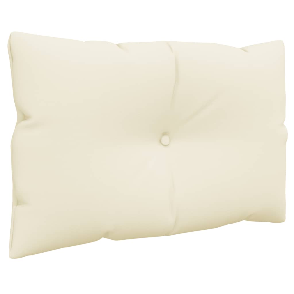 vidaXL Coussins de palette 3 pcs Crème Tissu