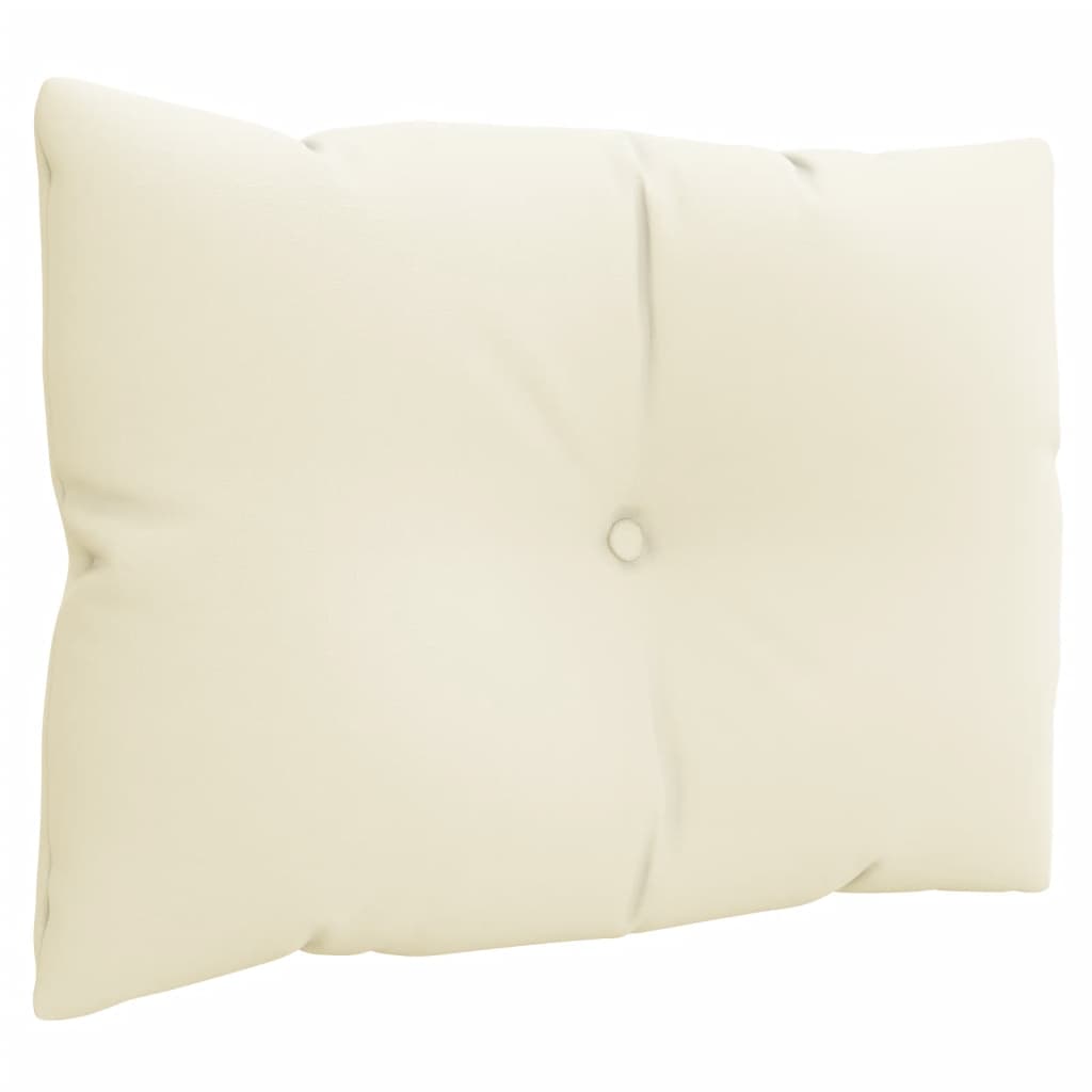 vidaXL Coussins de palette 3 pcs Crème Tissu