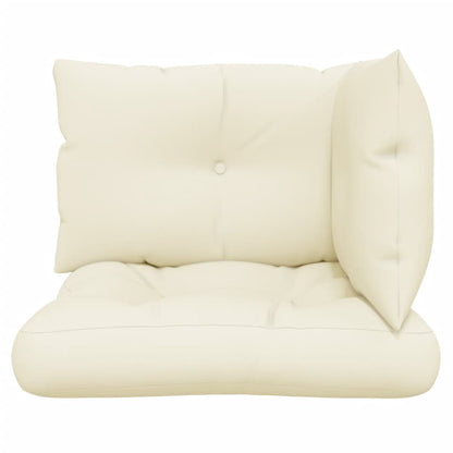 vidaXL Coussins de palette 3 pcs Crème Tissu