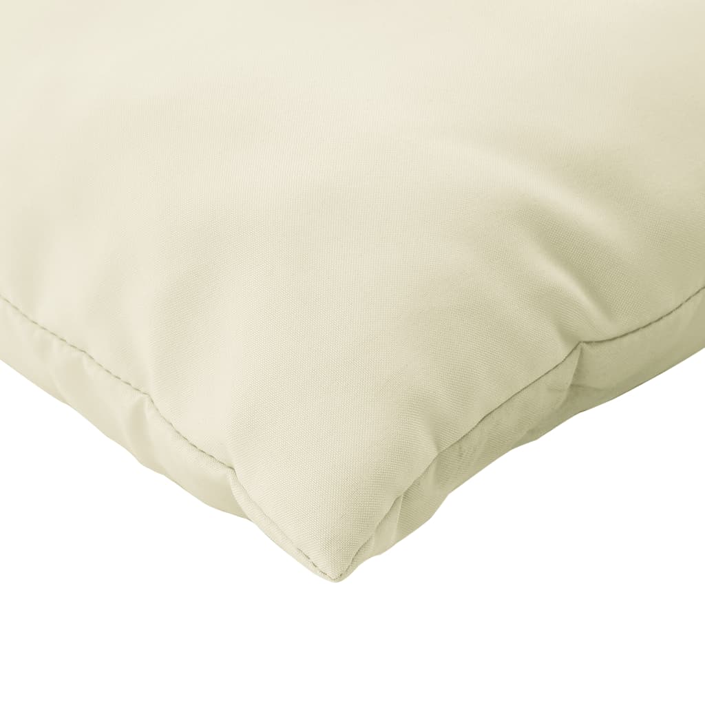 vidaXL Coussins de palette 3 pcs Crème Tissu