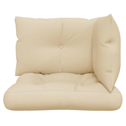 vidaXL Coussins de palette 3 pcs Tissu beige