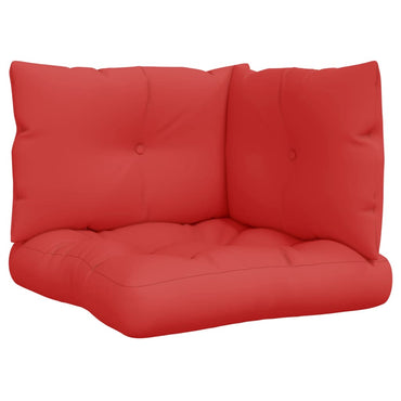 vidaXL Coussins pour palette 3 pcs Rouge Tissu