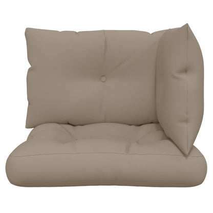 vidaXL Coussins de palette 3 pcs Taupe Tissu