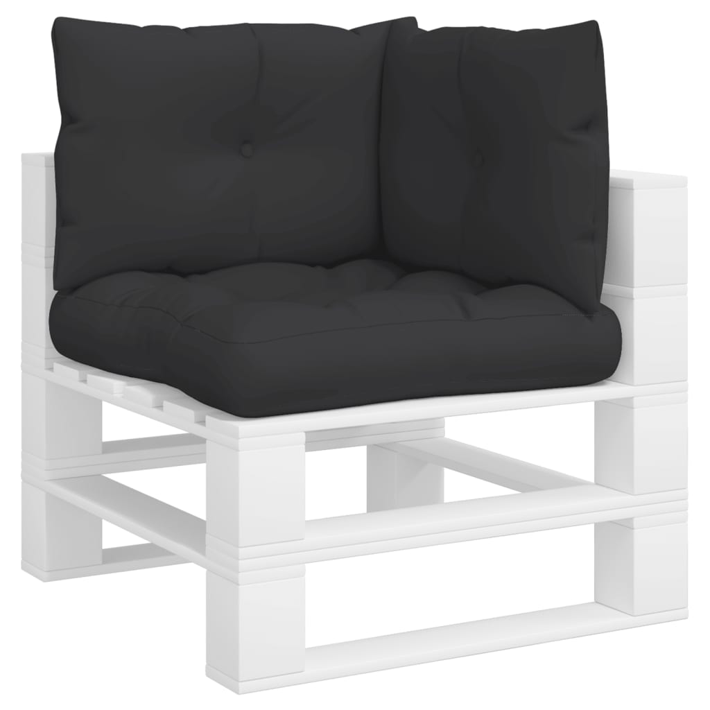 vidaXL Coussins pour palettes 3 pcs Noir Tissu