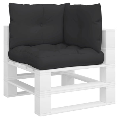 vidaXL Coussins pour palettes 3 pcs Noir Tissu