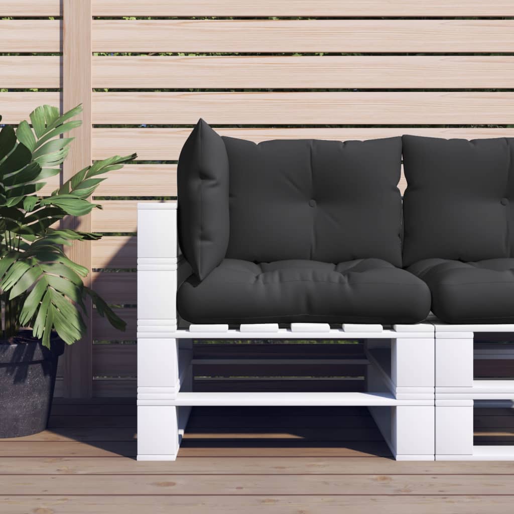 vidaXL Coussins pour palettes 3 pcs Noir Tissu