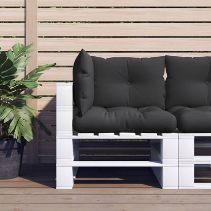 vidaXL Coussins pour palettes 3 pcs Noir Tissu