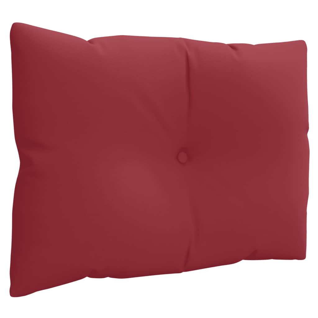 vidaXL Coussins de palette 3 pcs Rouge bordeaux Tissu