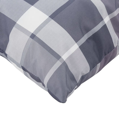 vidaXL Coussins de palette 3 pcs Gris Tissu à carreaux